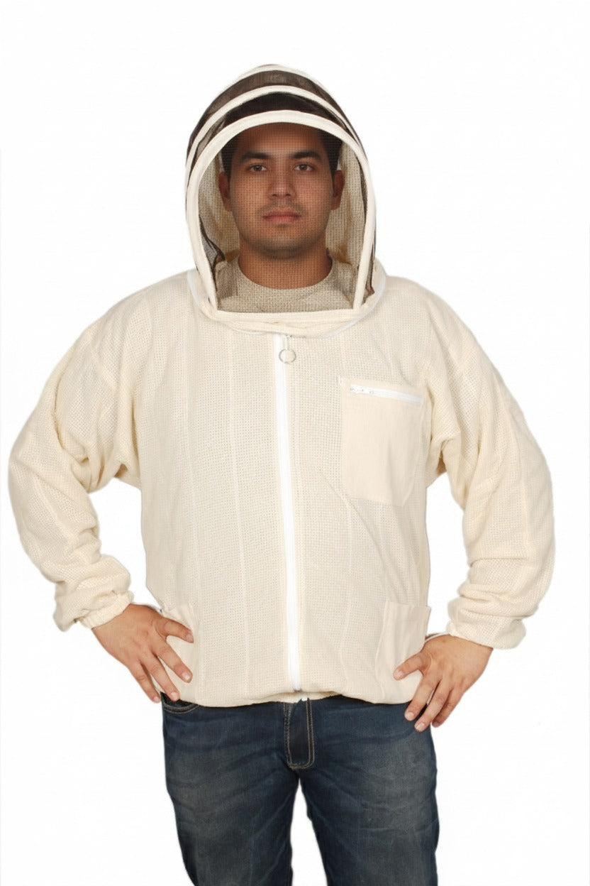 Classic Hooded Beekeeping Jacket – Cotton & Poly-Cotton