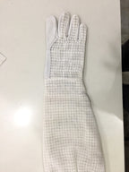 Top Ventilated Gloves (3Layer Mesh + White fabric gauntlet) (G4)