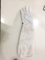 Top Ventilated Gloves (3Layer Mesh + White fabric gauntlet) (G4)