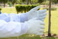 Ventilated Gloves (White Gauntlet) (G2)